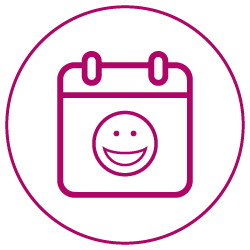 MSA Fleet Consulting | Karriere 7 Kalender mit Smiley als Symbol für zusätzliche Urlaubstage